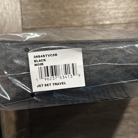 NWT Michael Kors Jet Set Travel Small Signature Logo Messenger Bag BLACK - Picture 7 of 7